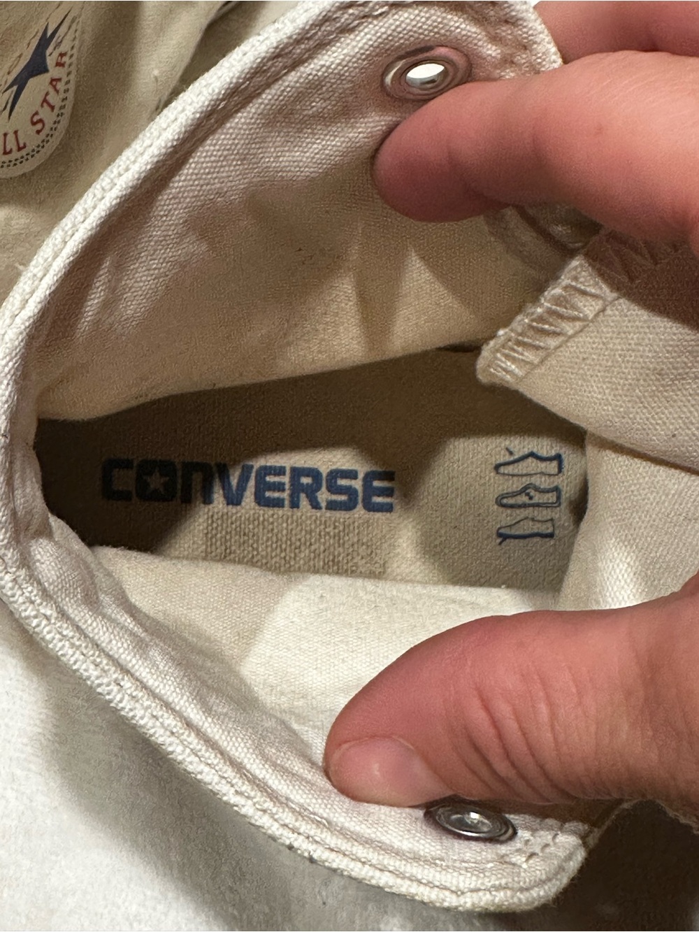Converse Chuck Taylor All Star Hi Studded Canvas Sneakers Womens Size 7 White - Picture 4 of 9